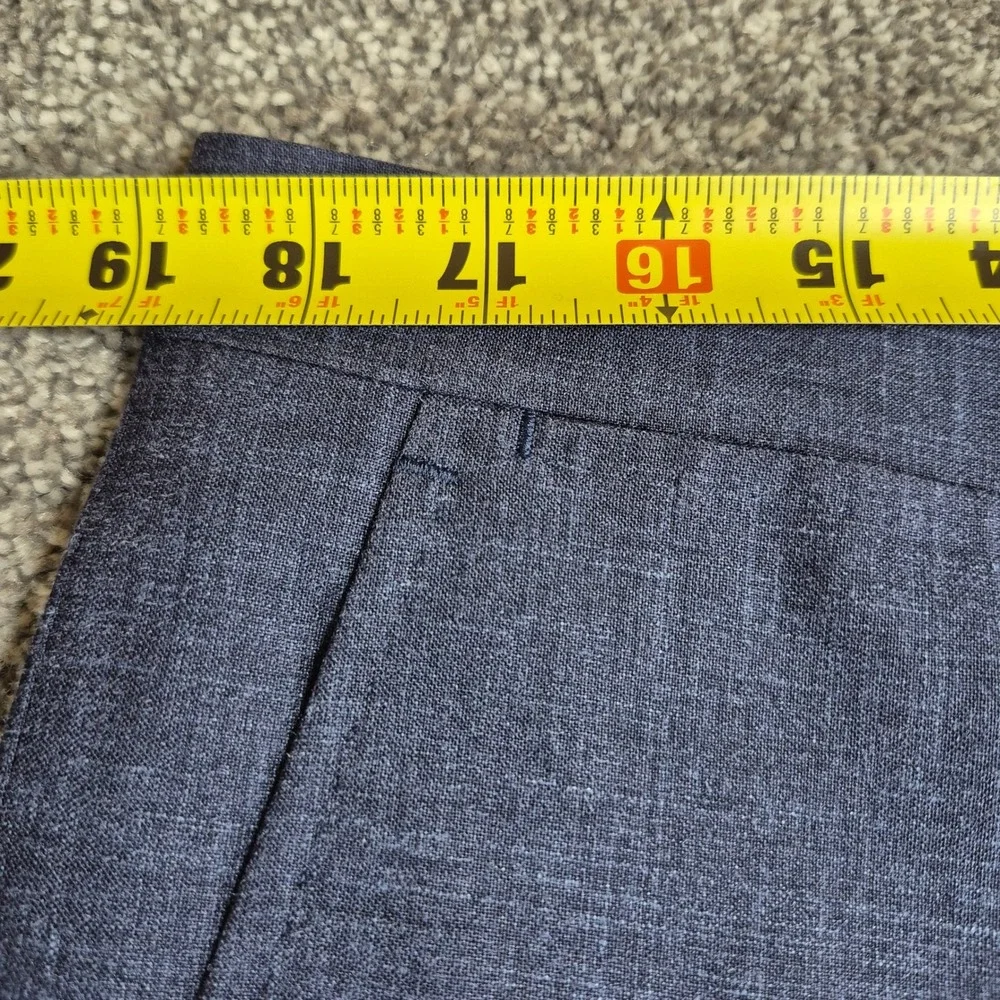 Banana Republic Dress Pants Mens 36x34 Blue Wool Silk Linen Vitale Barberis